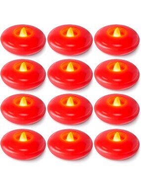 12-Pack Waterproof Flameless Floating LED Candles | Battery Operated, 200h